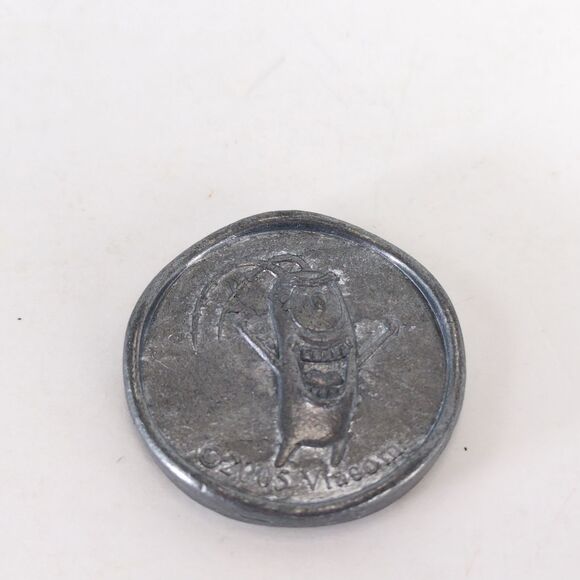 Vintage 2005 Spongebob Squarepants Monopoly Game Tokens Pewter Figurines & Coin - Picture 6 of 8